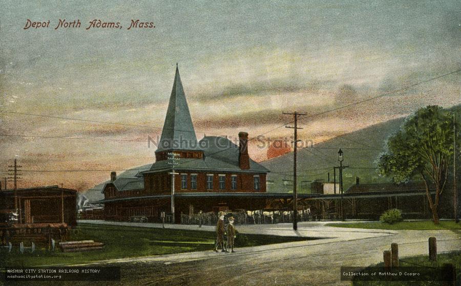 Postcard: Depot, North Adams, Massachusetts
